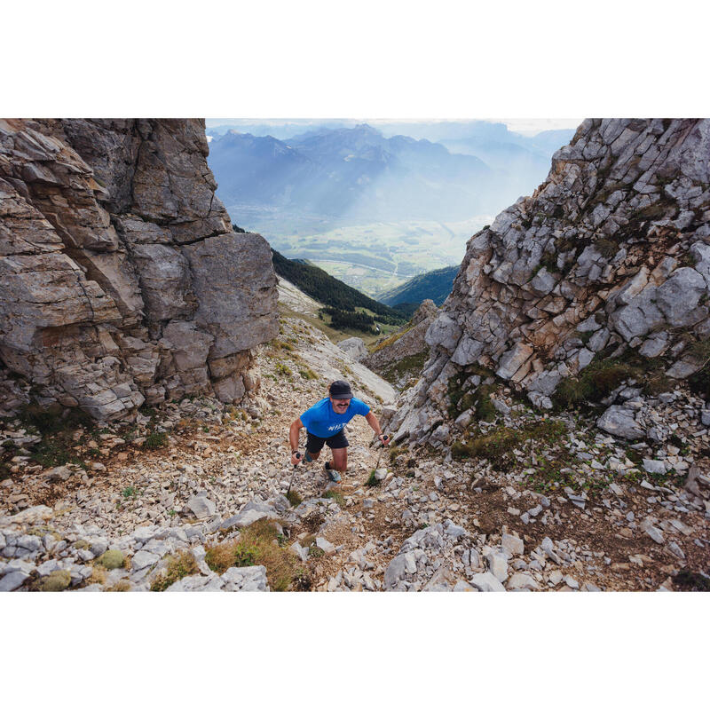 Tricou rezistent alergare montană KIPRUN Run 500 Albastru deschis Bărbați