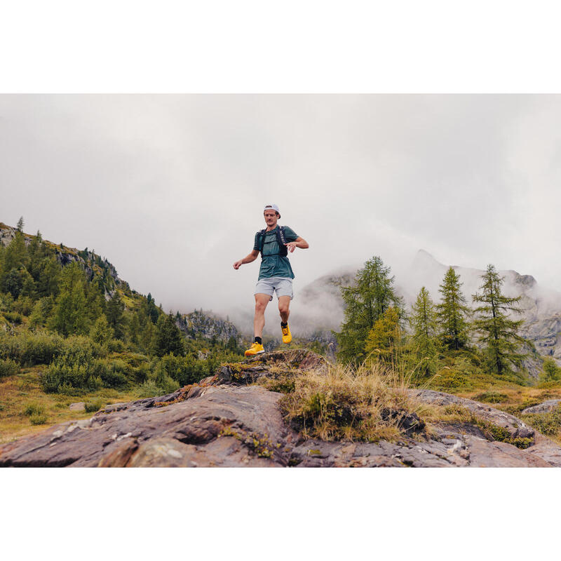 Șort Baggy Alergare Trail Running Gri Bărbați