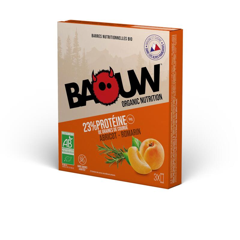 BARRES X3 BAOUW PROTEINE ABRICOT ROMARIN