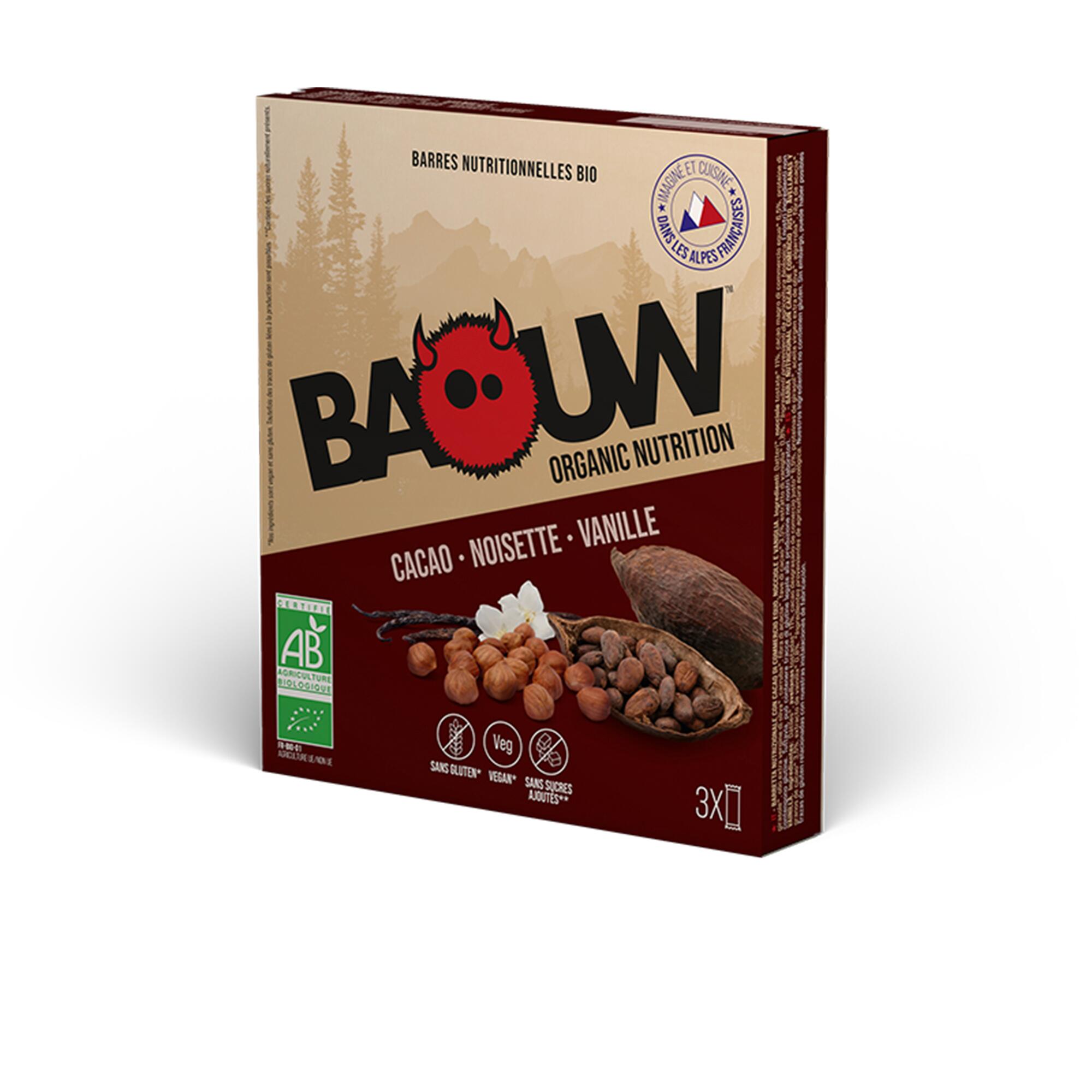 Baouw - Barres Bio X3 Baouw Cacao Noisette Vanille - Barre Céréales - Nutrition Et Soin - - Taille Unique - Decathlon