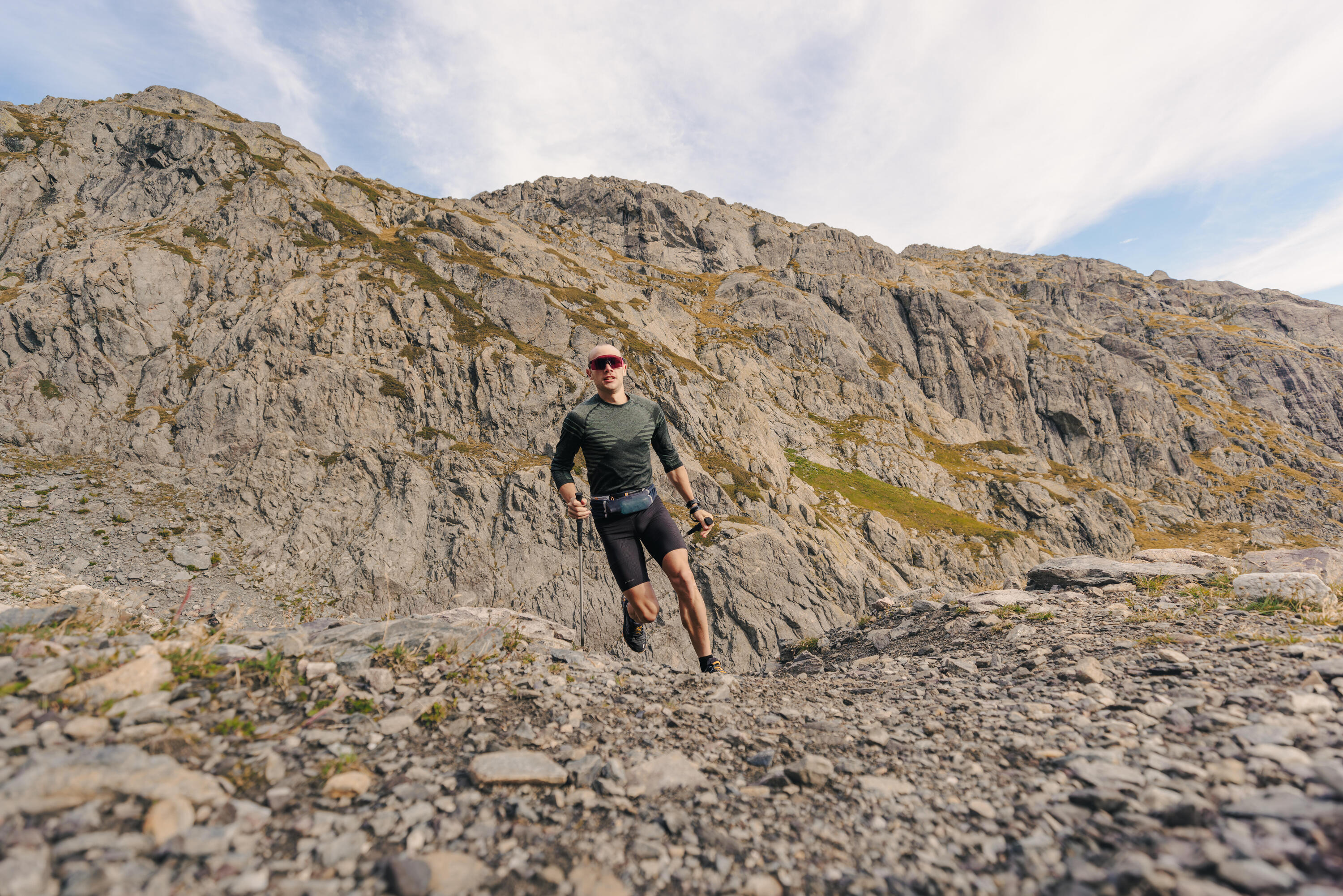 Cuissard de running / trail Homme longue distance - KIPRUN Run 900 Ultra Noir 12/14