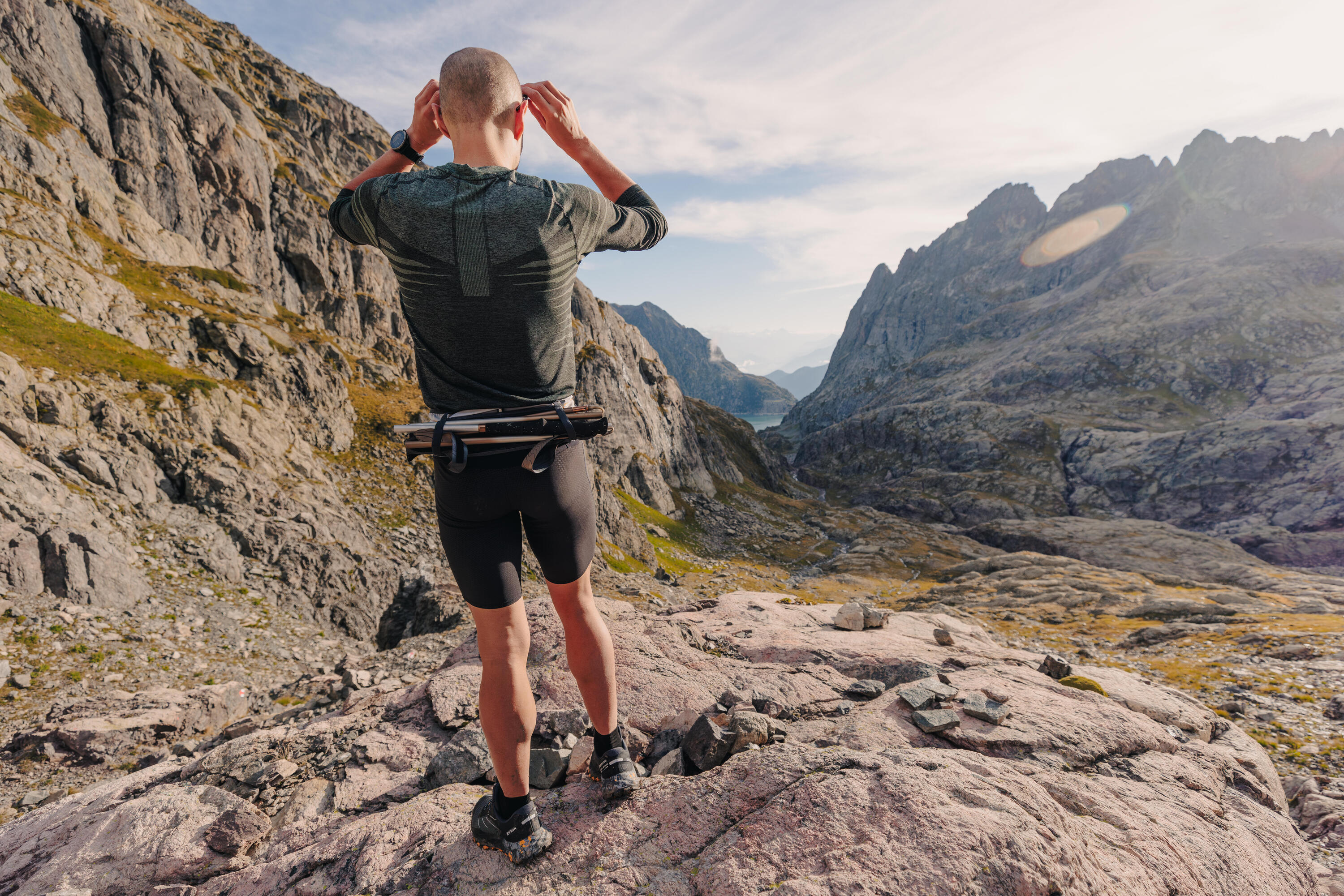 Cuissard de running / trail Homme longue distance - KIPRUN Run 900 Ultra Noir 10/14