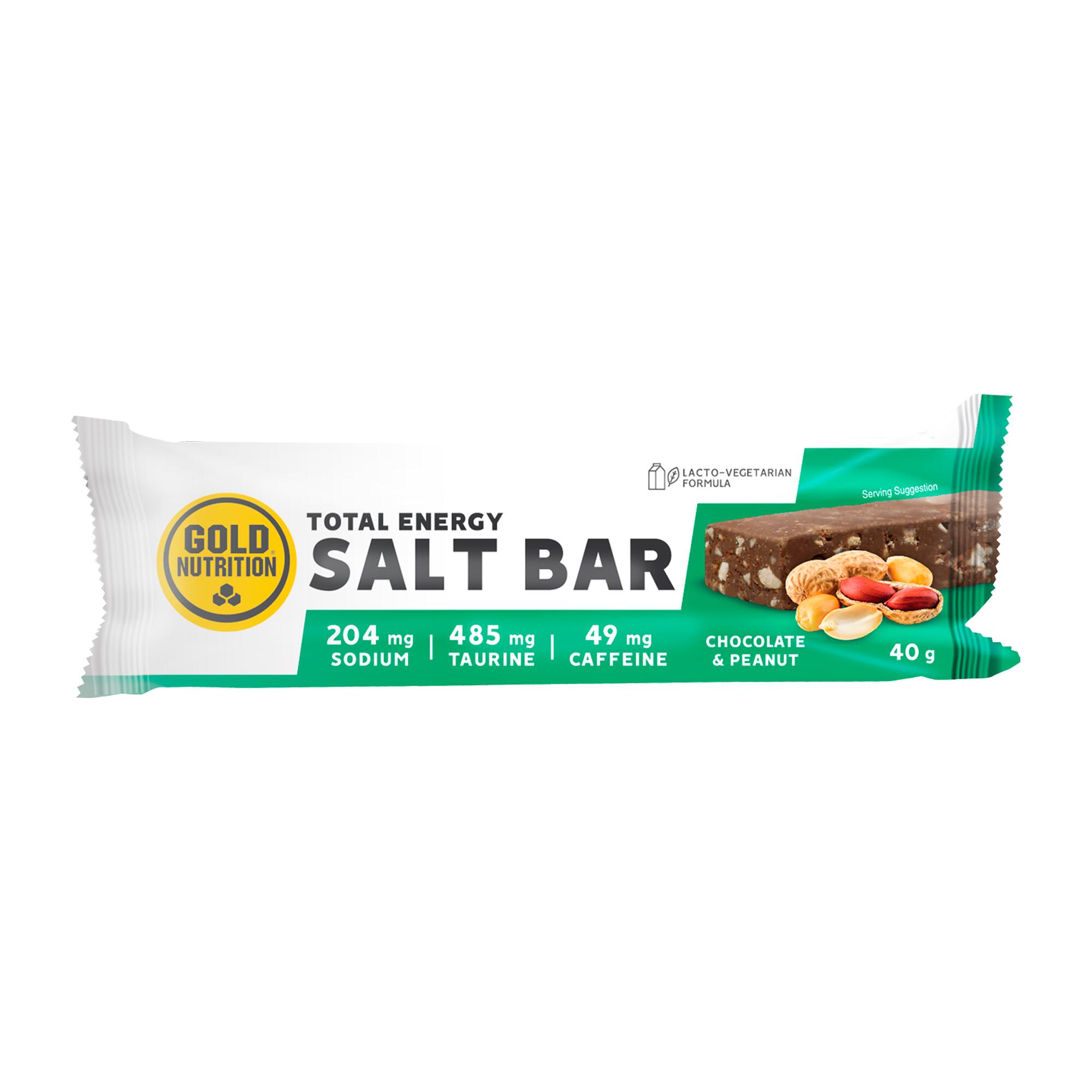 GOLD NUTRITION BARRA ENERGÉTICA GOLD NUTRITION TOTAL ENERGY SALT BAR AMENDOIM - 40 G