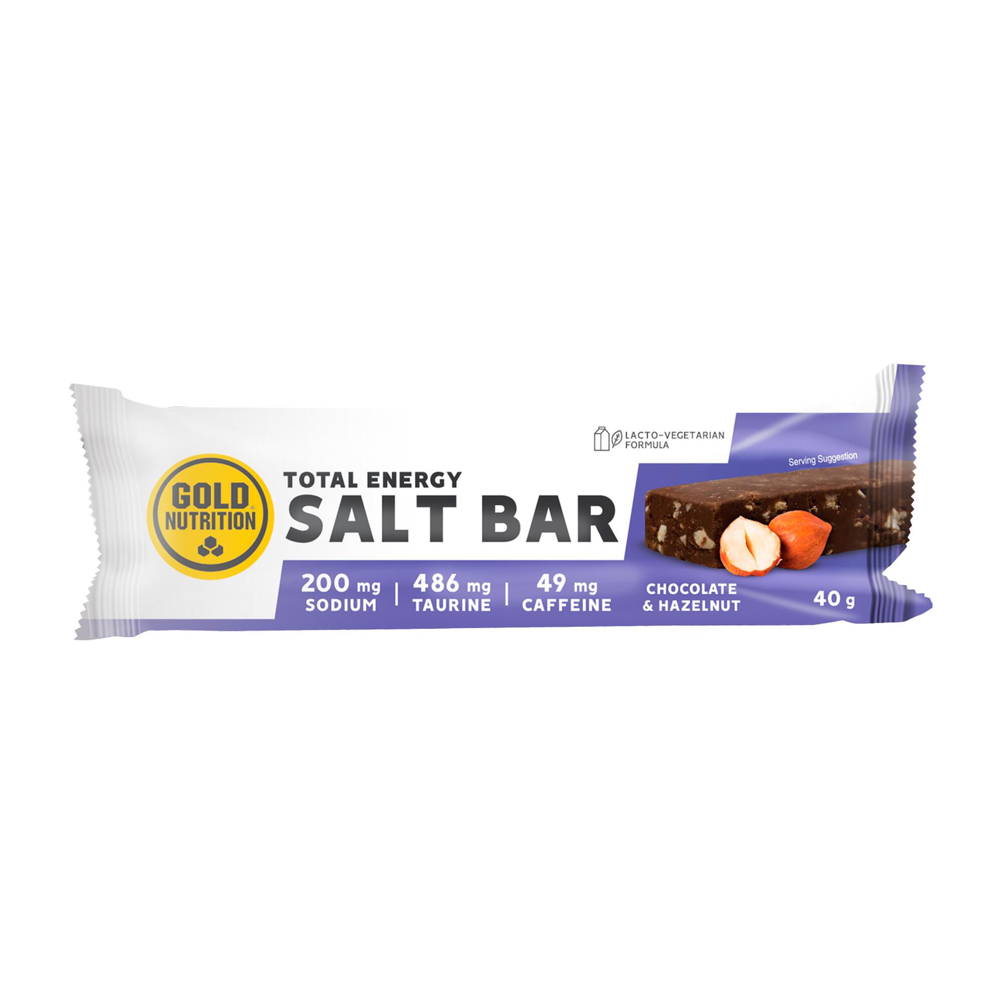 GOLD NUTRITION BARRA ENERGÉTICA GOLD NUTRITION TOTAL ENERGY SALT BAR Chocolate - Avelã