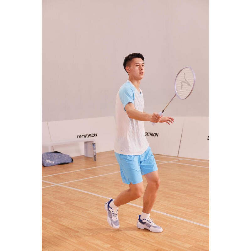 MEN BADMINTON SHORT LITE 560 AQUA