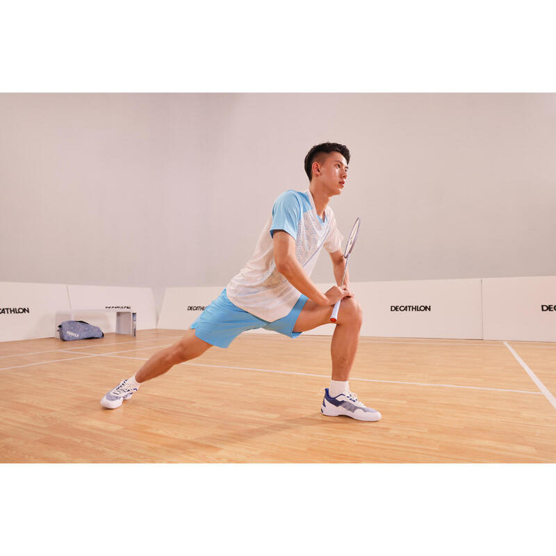 MEN BADMINTON SHORT LITE 560 AQUA