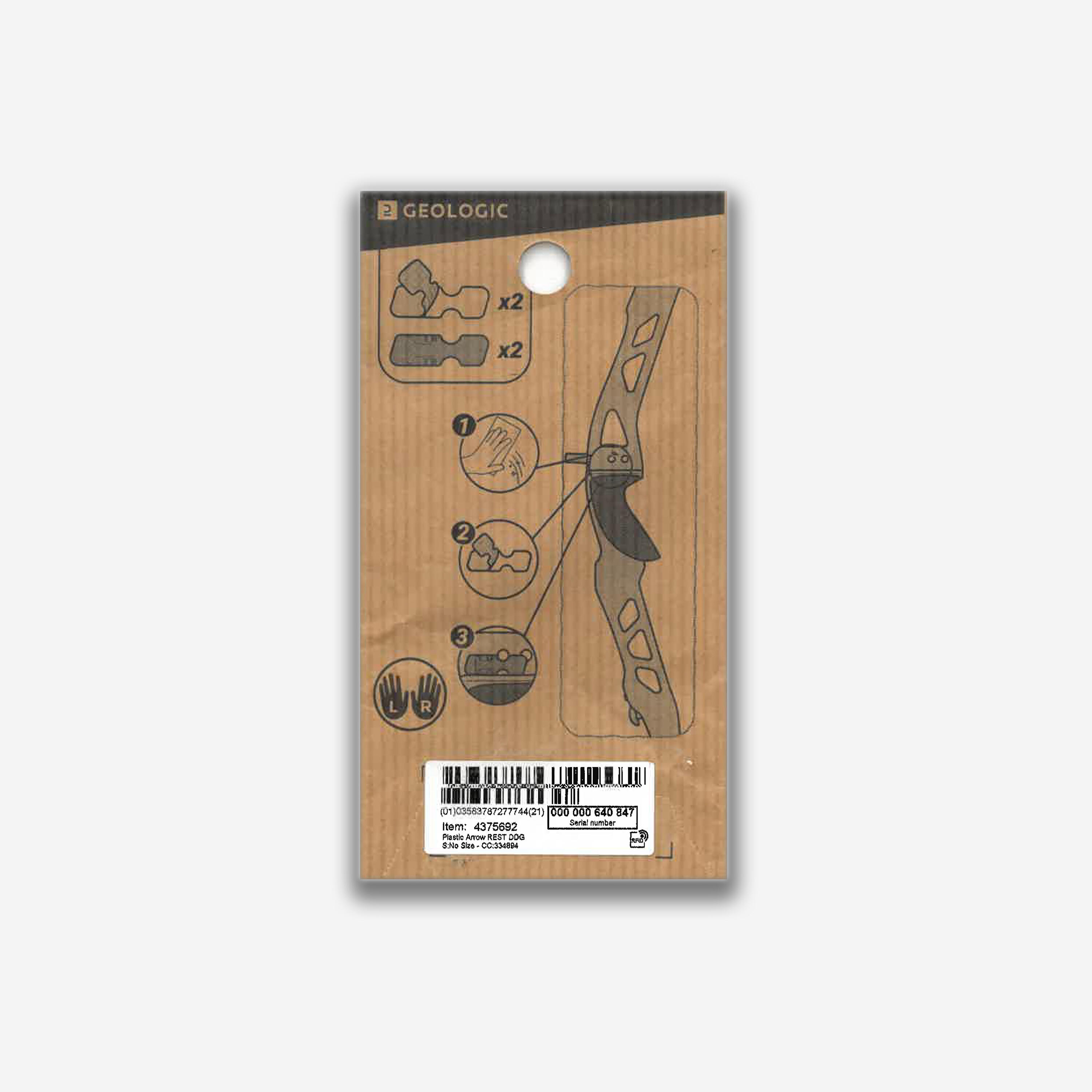 2 Reposes flèche plastique ambidextres 5/5