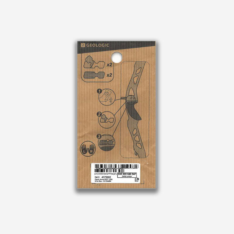 2 Ambidextrous Plastic Arrow Rests GEOLOGIC Decathlon