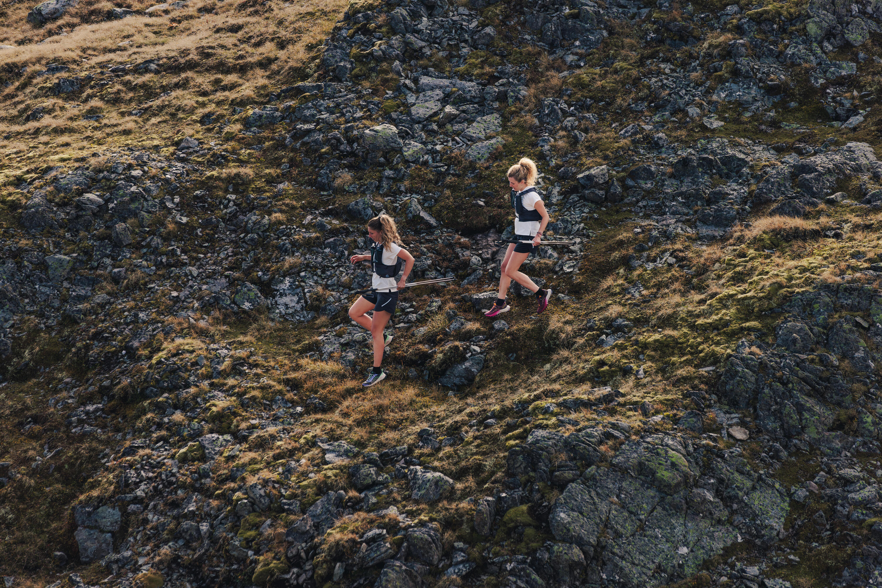Faltbare Trailrunningstöcke aus Aluminium, 3-teilig - Kiprun 500 18/20