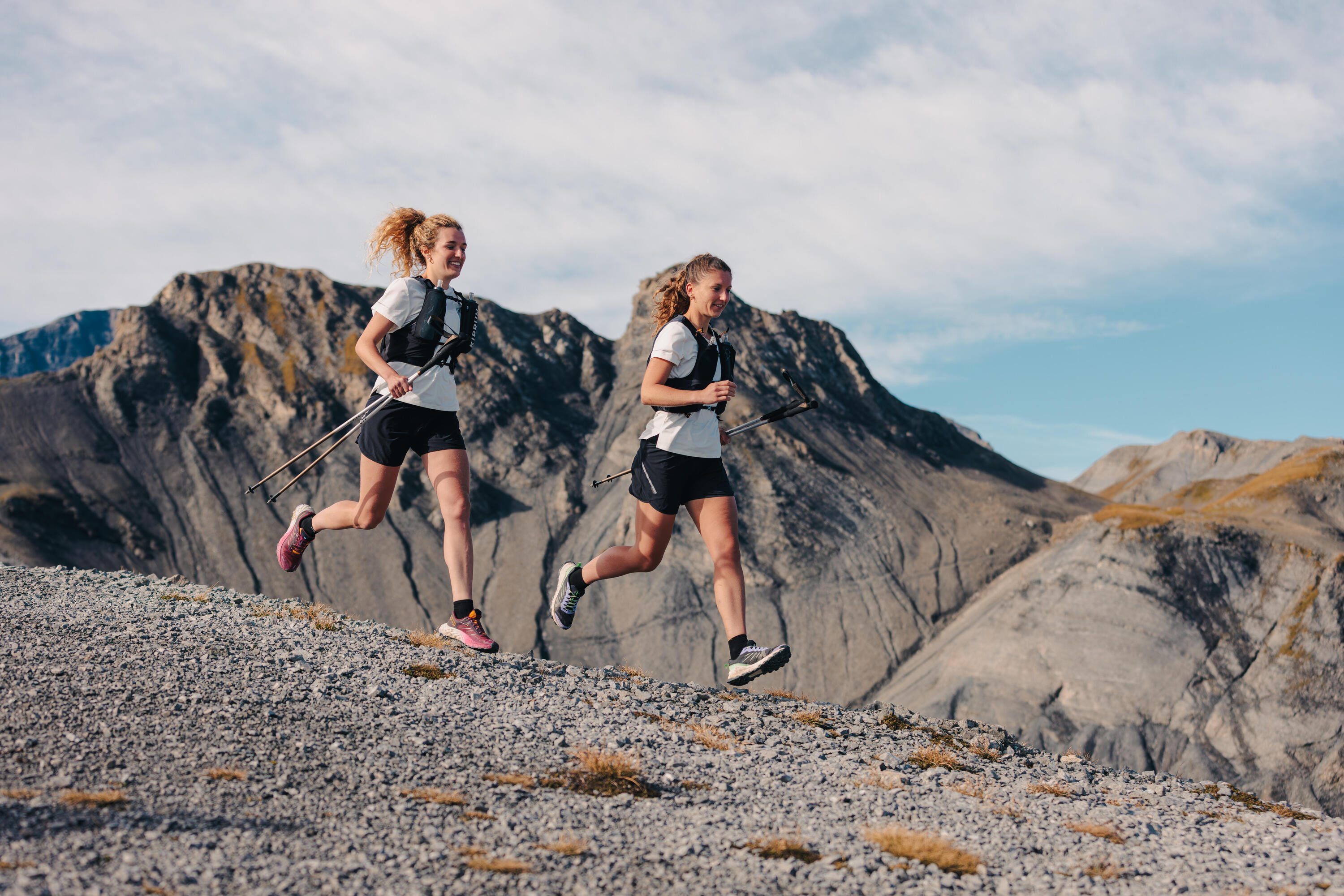 Faltbare Trailrunningstöcke aus Aluminium, 3-teilig - Kiprun 500 14/20