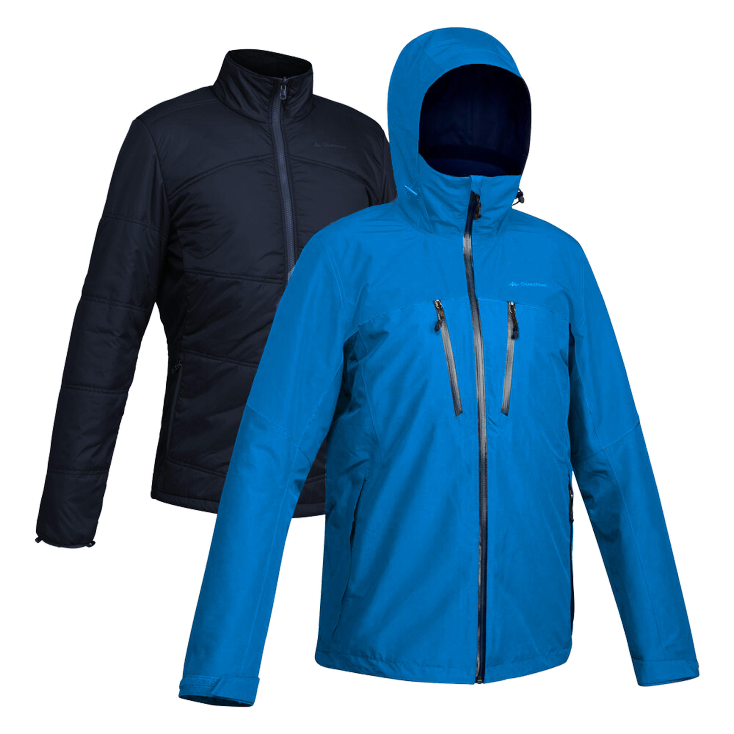 FORCLAZ Men’s 3-in-1 waterproof hiking jacket - SH500 Mountain -10°C