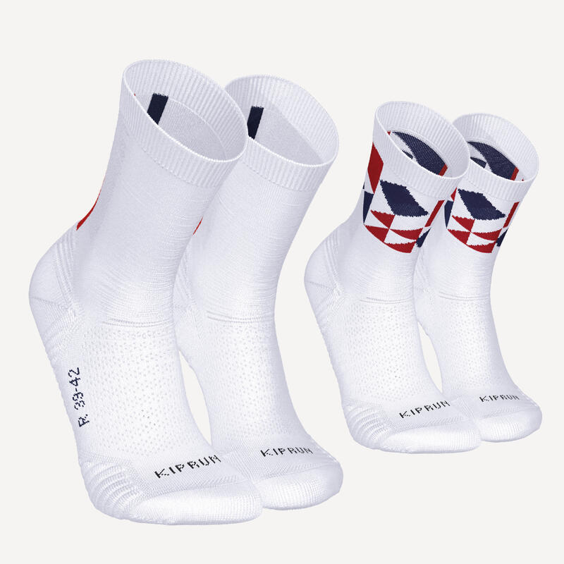 Laufsocken halbhoch dick 2er-Pack - Run 500 Frankreich 