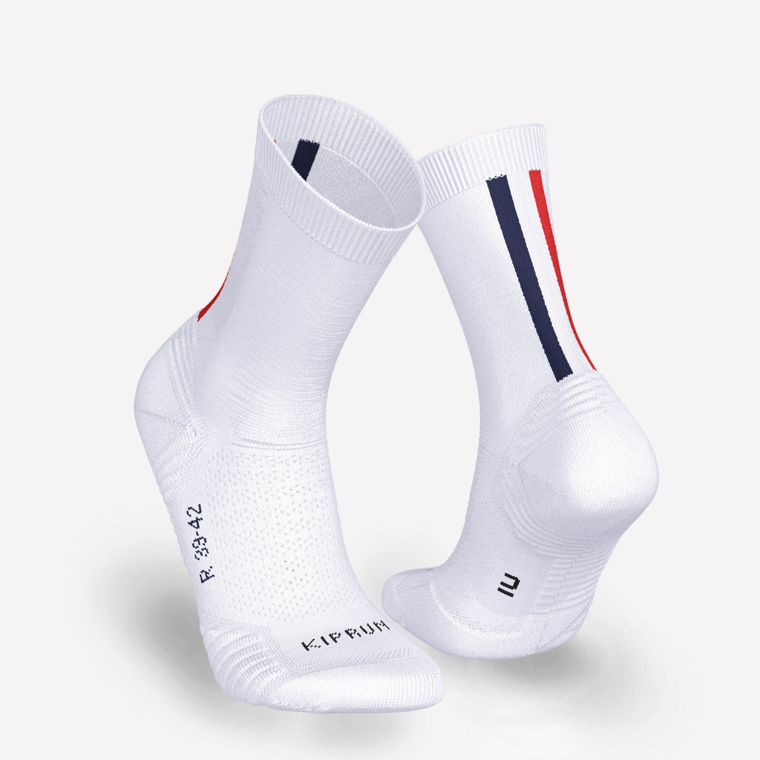 Lot de 2 paires de chaussettes de running run500 epaisses mi-mollet france 3/14