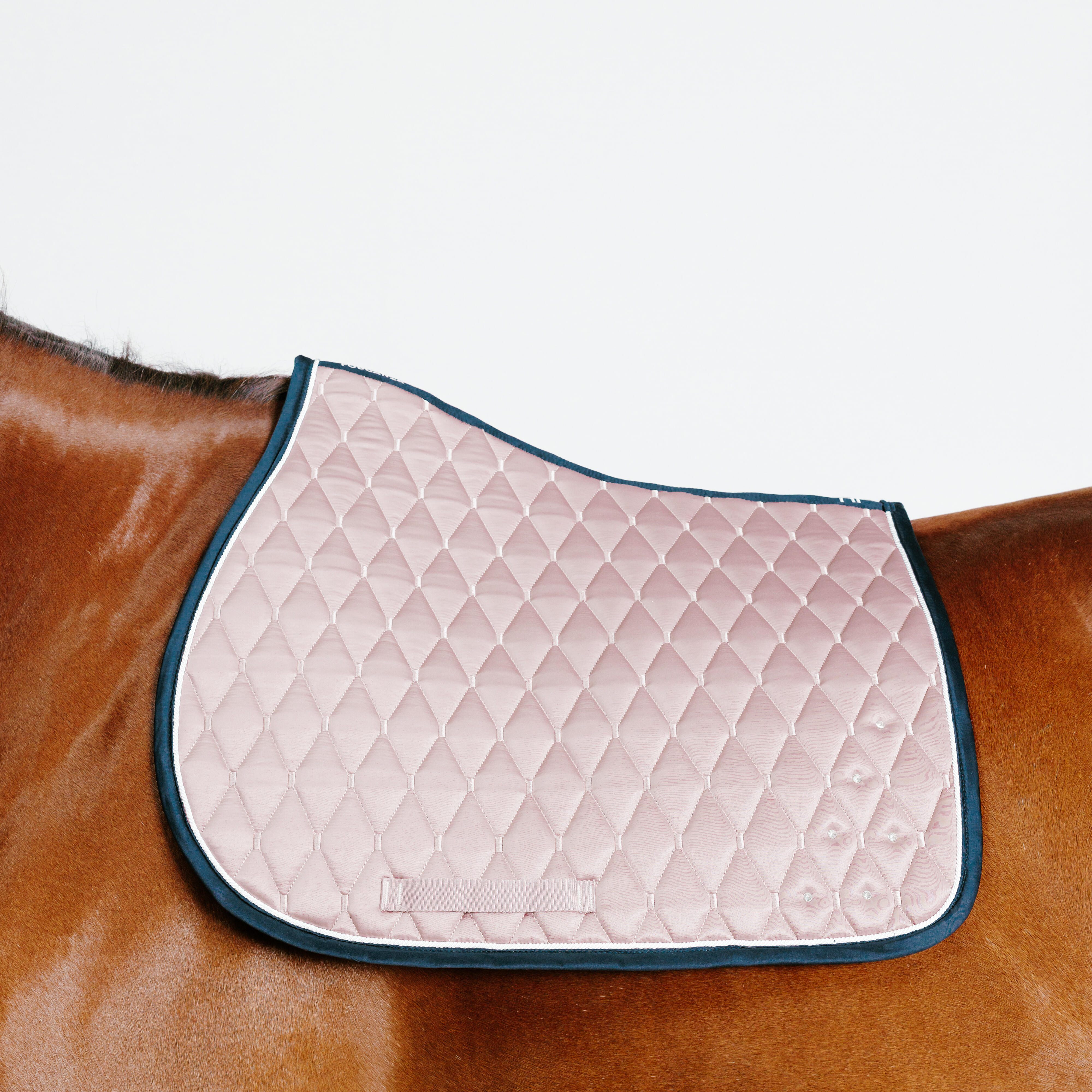 Horse and pony rhinestone saddle pad - 500 old pink