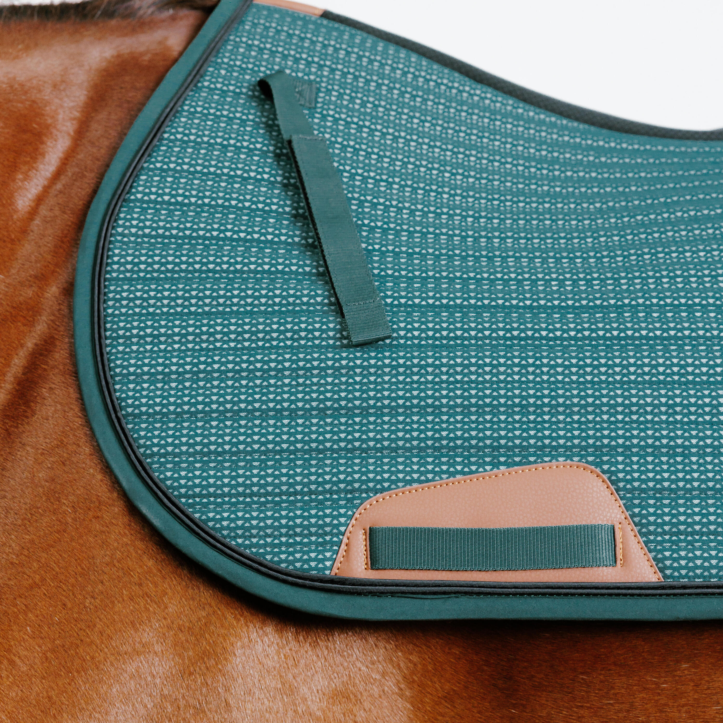 Horse Riding Saddle Cloth for Horse and Pony 900 Pimp - Green 4/7