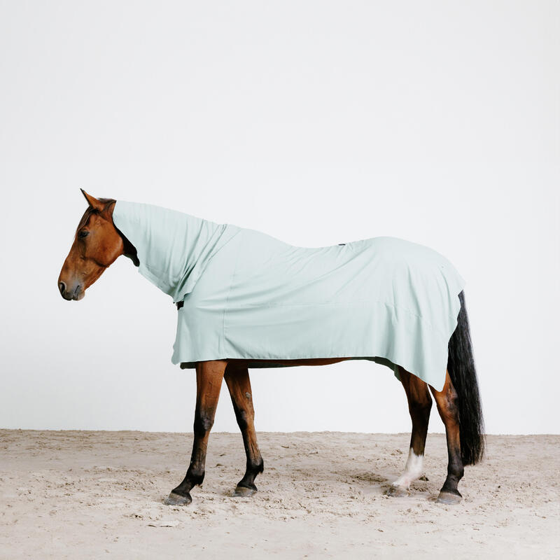 Chemise séchante équitation intégrale microfibre Cheval - bleu