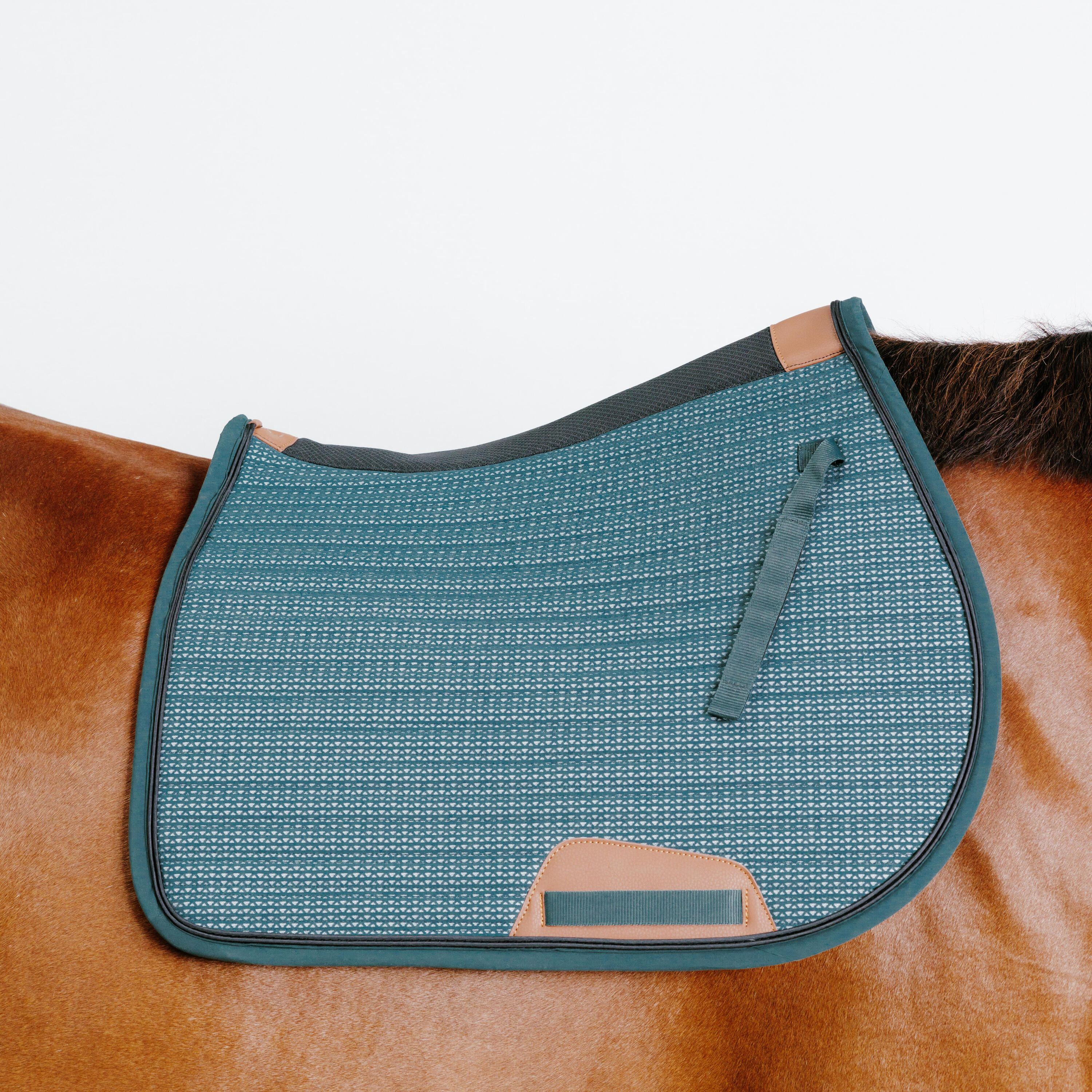 Horse Riding Saddle Cloth for Horse and Pony 900 Pimp - Green 2/7