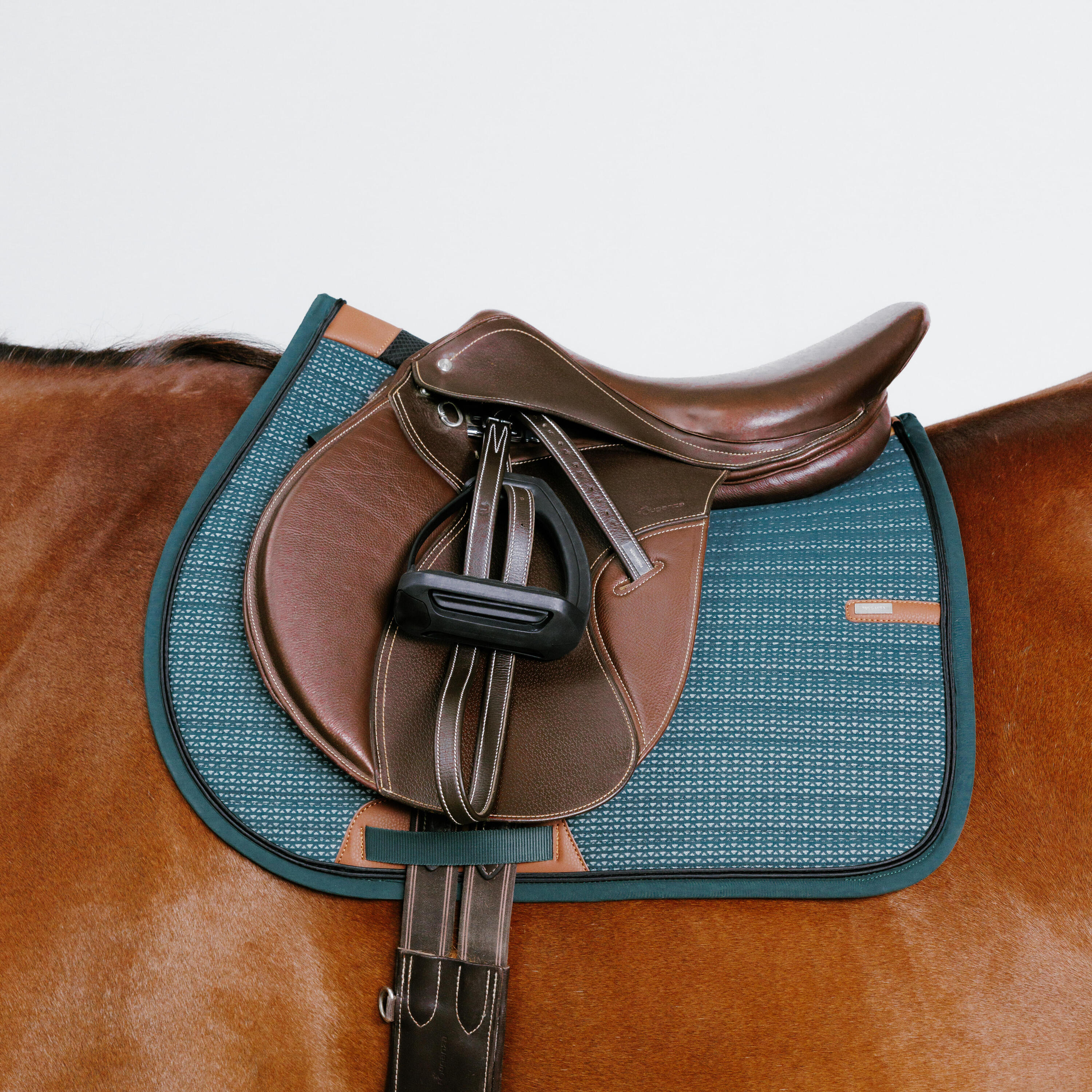 Horse Riding Saddle Cloth for Horse and Pony 900 Pimp - Green 7/7
