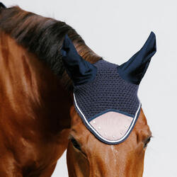 Bonnet équitation Cheval - Strass vieux rose