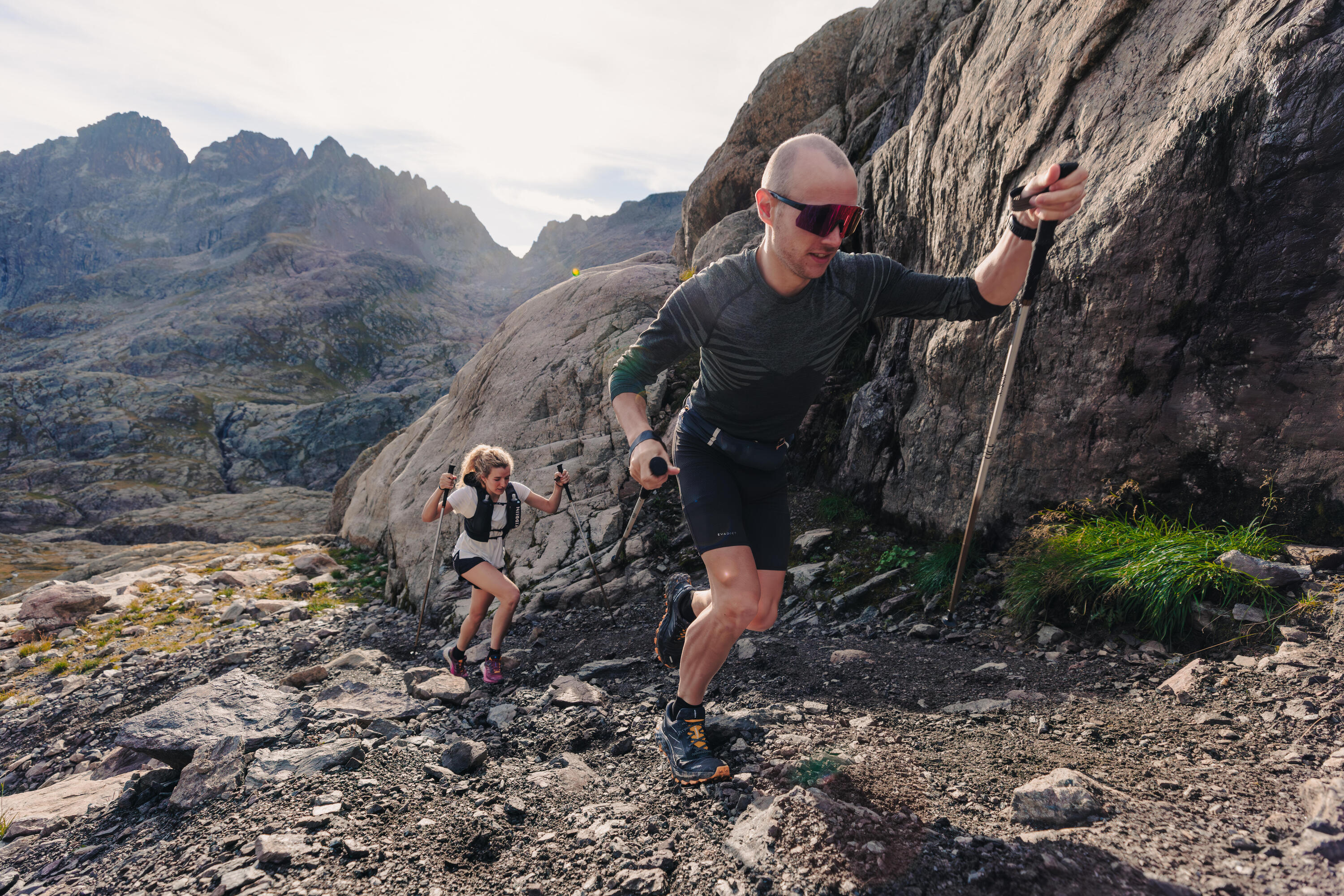 Cuissard de running / trail Homme longue distance - KIPRUN Run 900 Ultra Noir 11/14