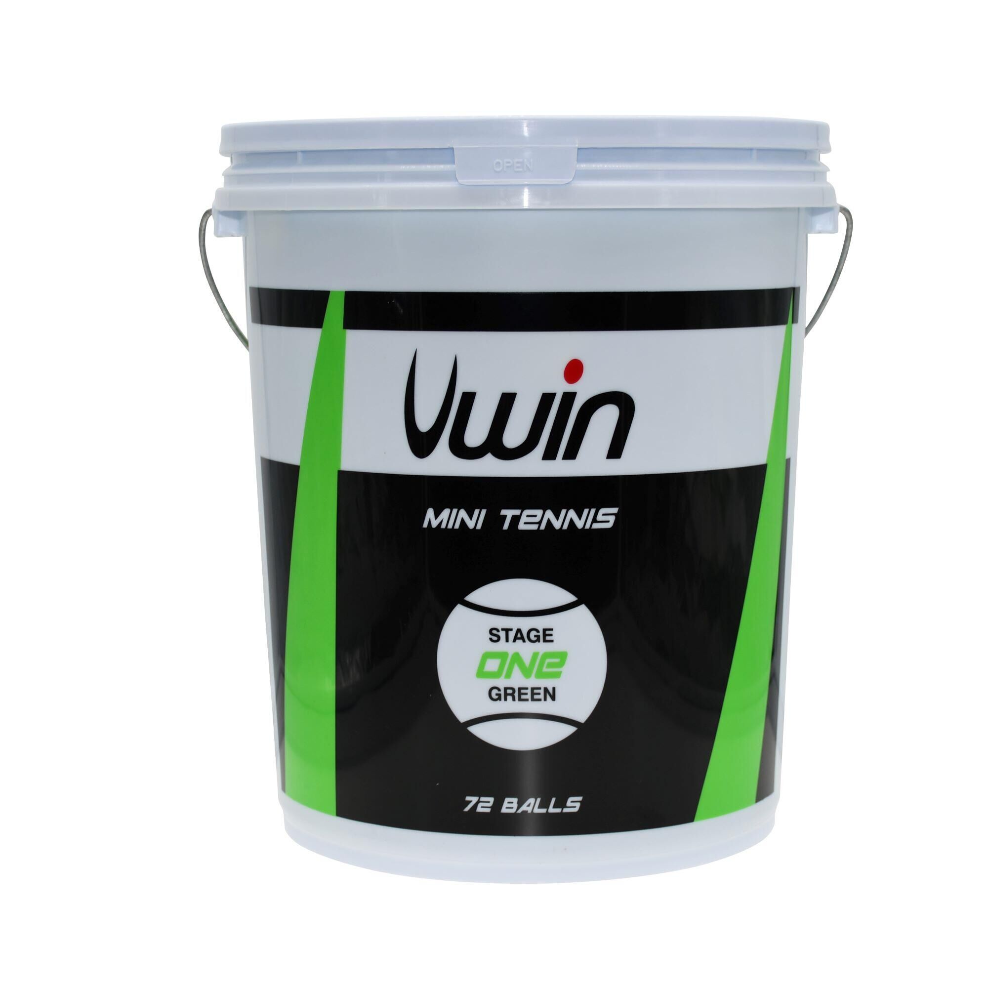 UWIN Uwin Stage 1 Green Tennis Balls - Bucket of 72 balls