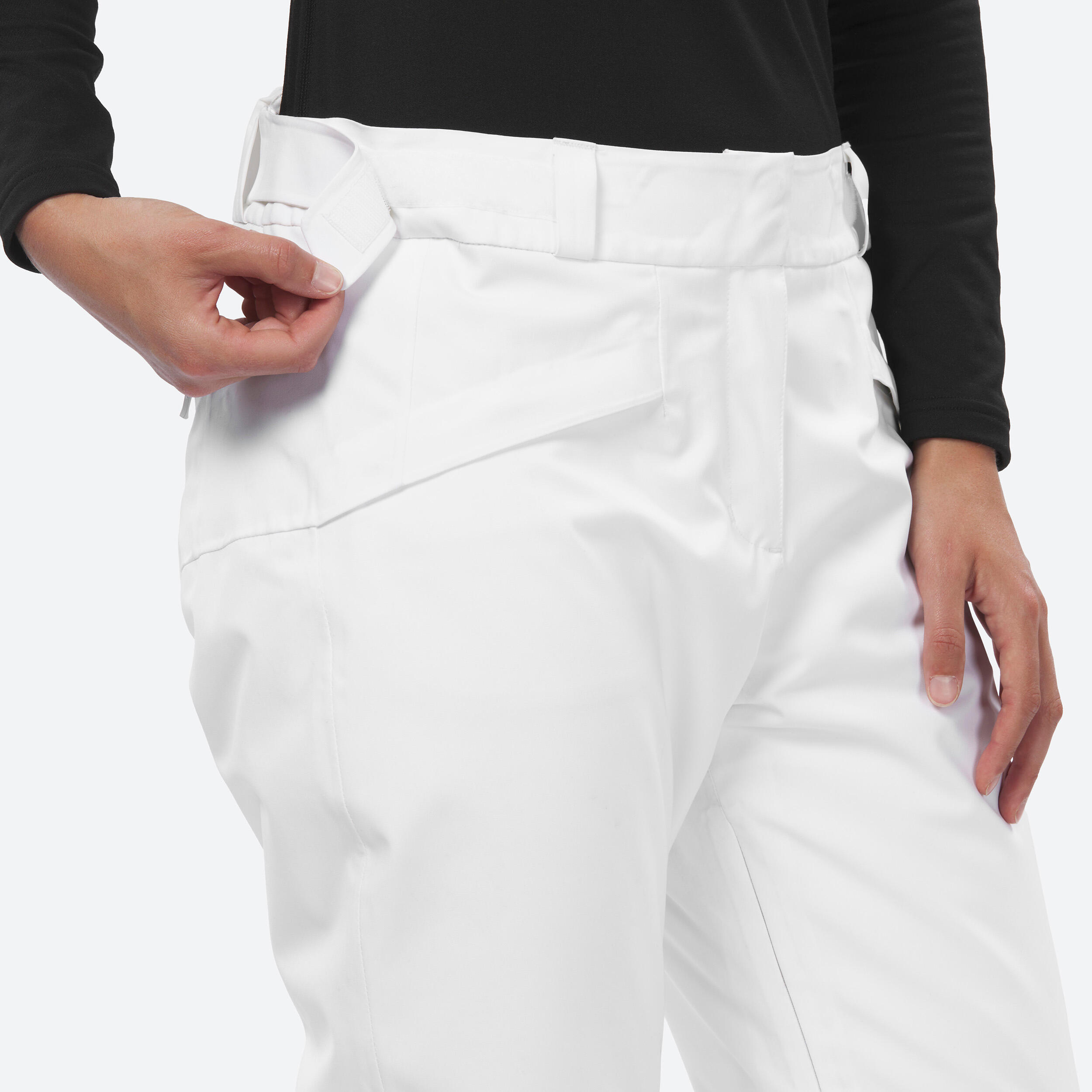 Women's Warm Ski Trousers 580 - White 4/9