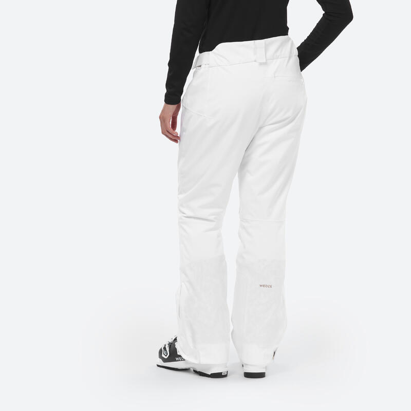 Pantalon de ski chaud et respirant femme, 500 blanc