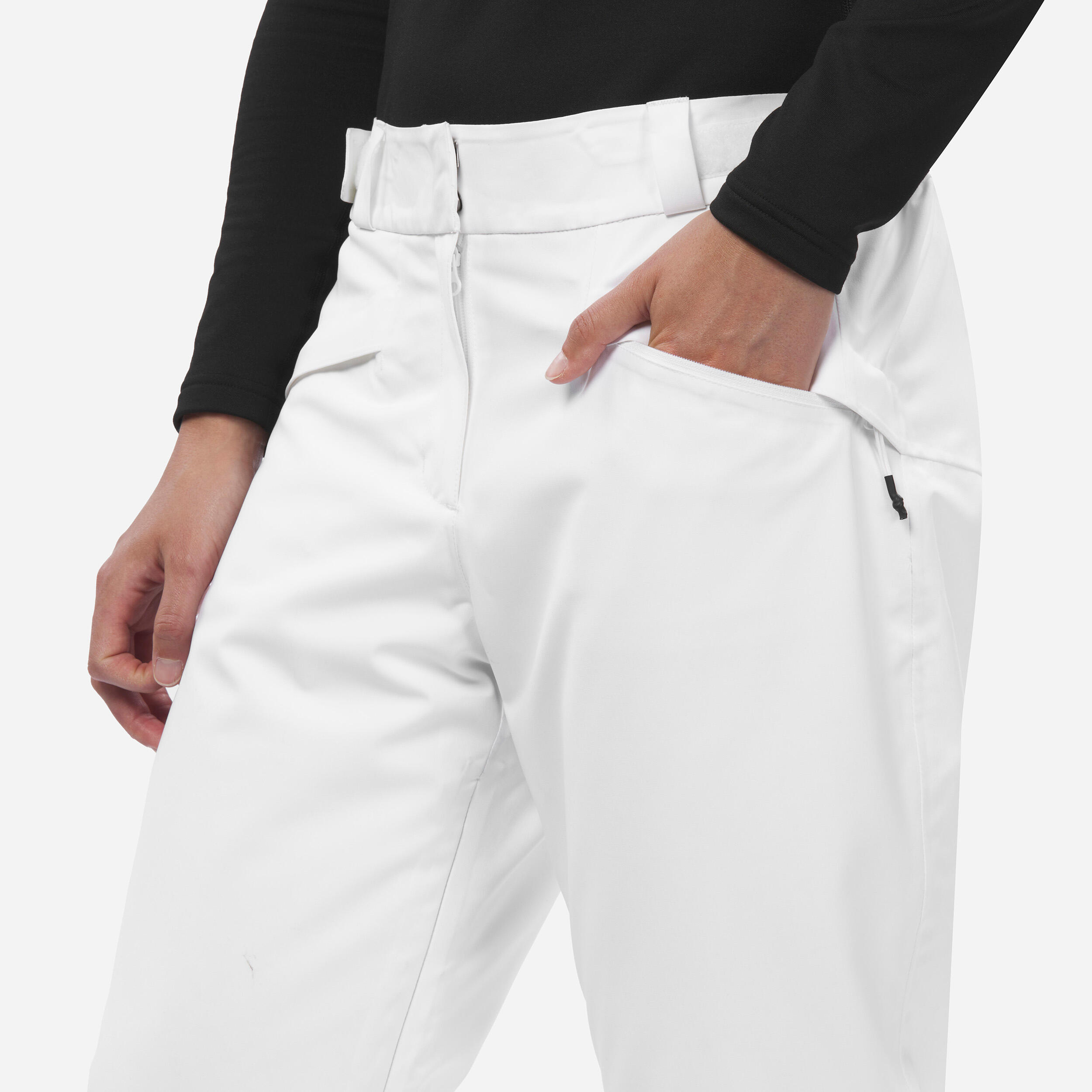 Women's Warm Ski Trousers 580 - White 8/9