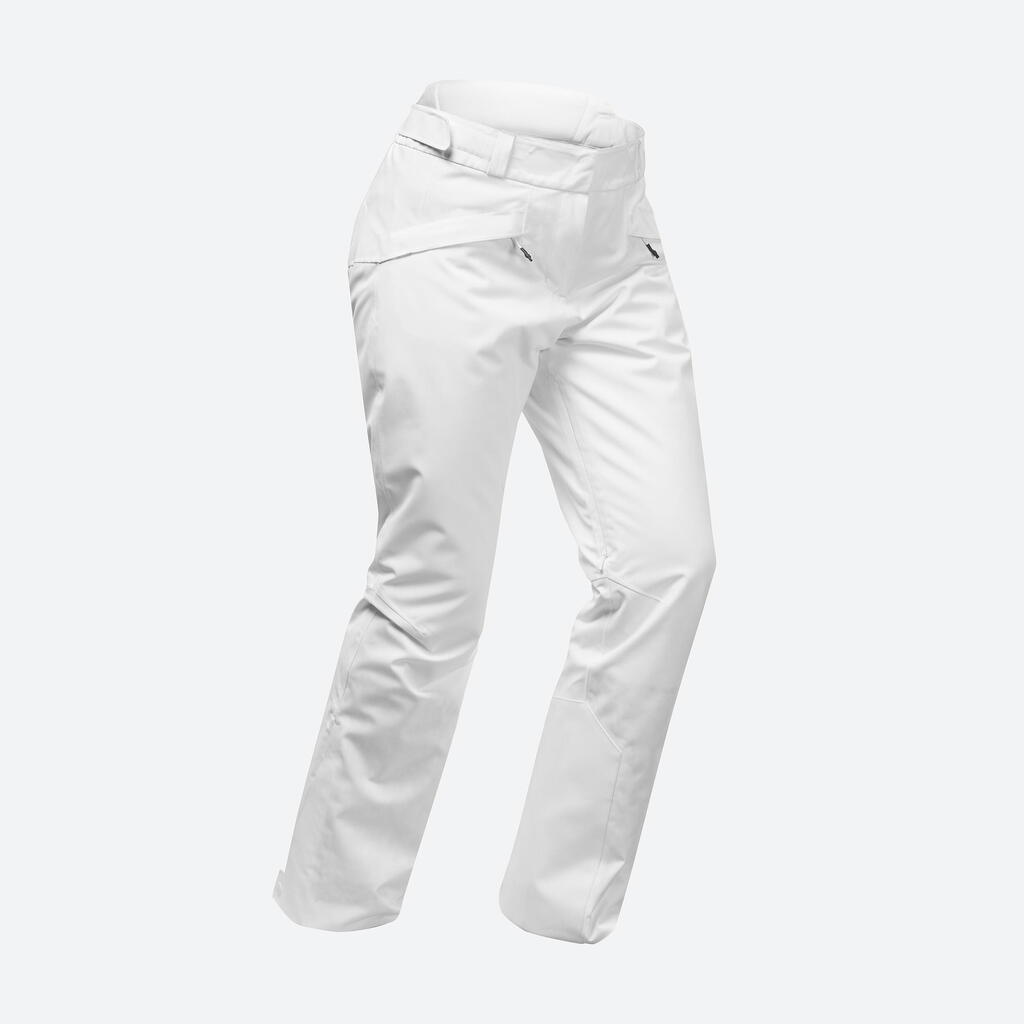 PANTALÓN DE SKI MUJER CÁLIDO Y TRANSPIRABLE 500 BLANCO 