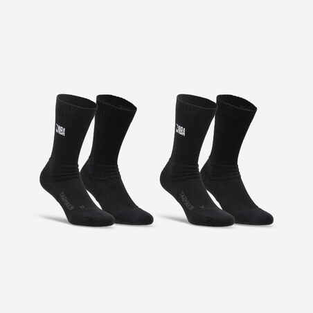 Men's/Women's Low-Rise NBA Basketball Socks SO900 Twin-Pack - Black