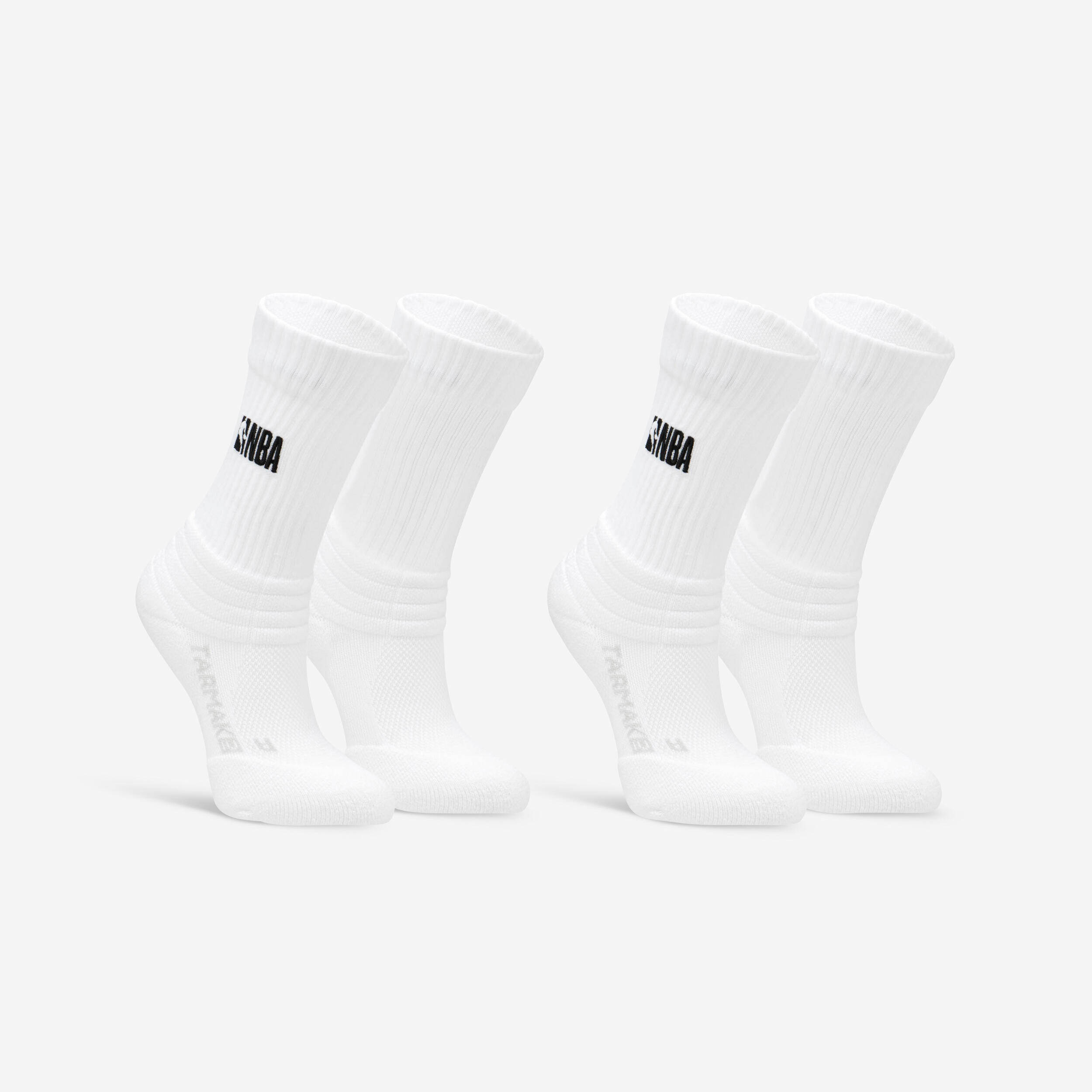 Kids' Basketball Socks SO900 NBA 2 Pairs - White -  1