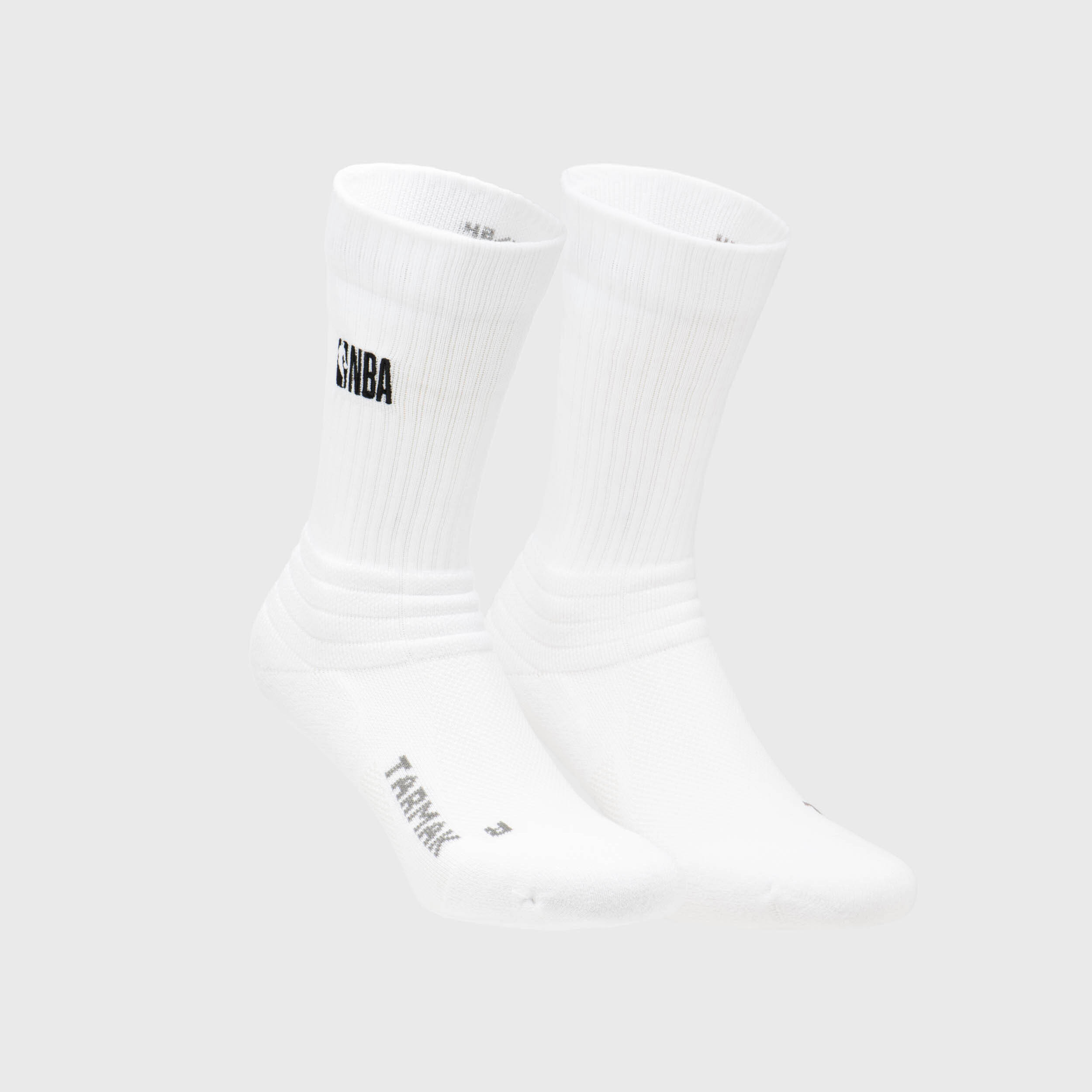 Unisex Basketball Socks NBA Low Rise SO900 Set of 2- White -  2