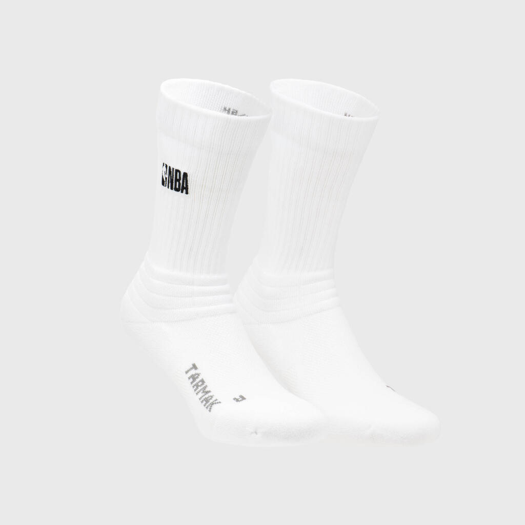 Lot de 2 paires de Chaussettes NBA Basketball - Adulte homme/femme - SO900 blanc