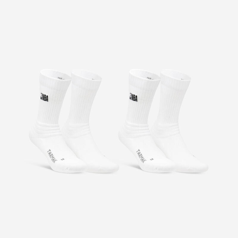 Men's/Women's Low-Rise NBA Basketball Socks SO900 Twin-Pack - White