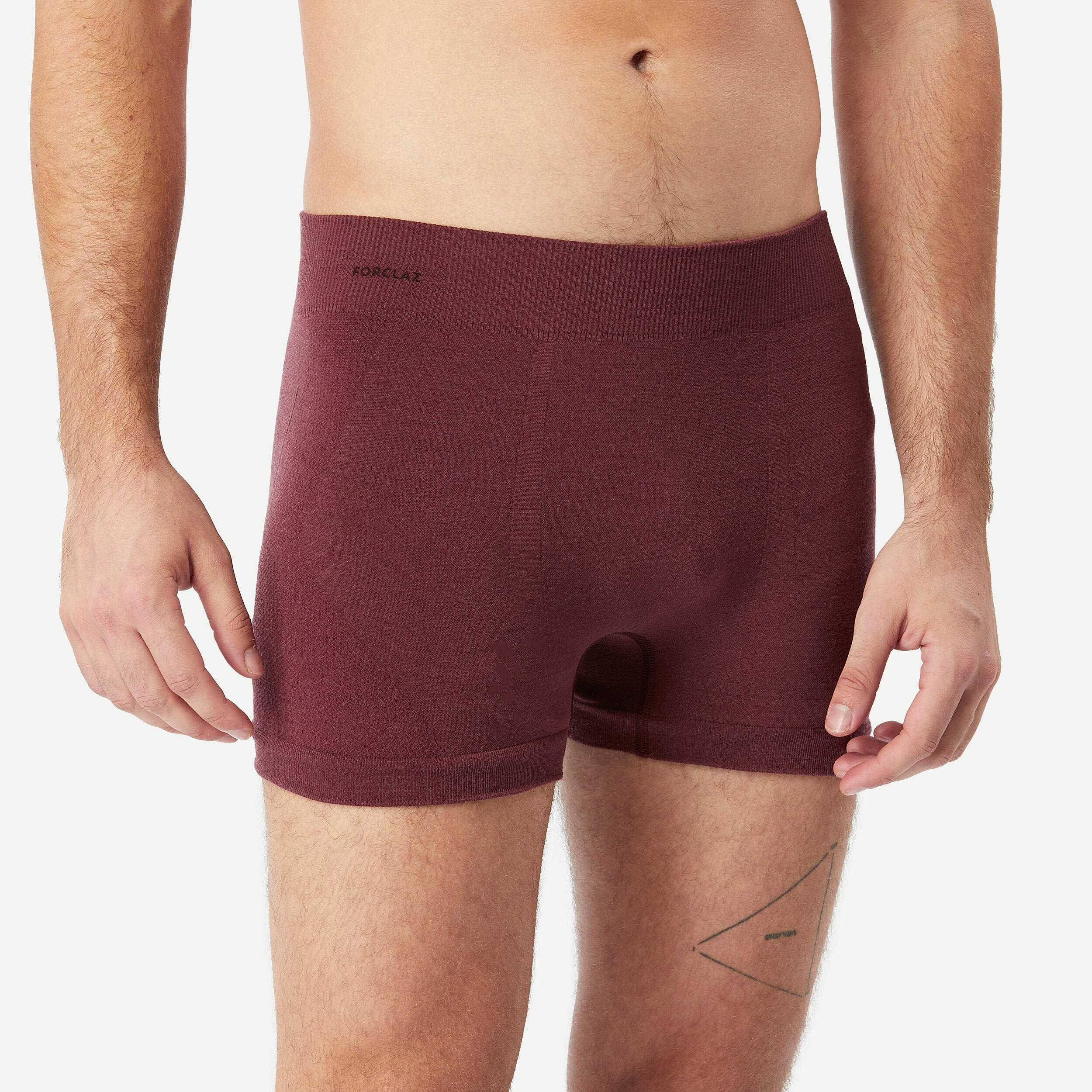 Men's Mountain Trekking Merino Wool Boxer Shorts MT900 1/2