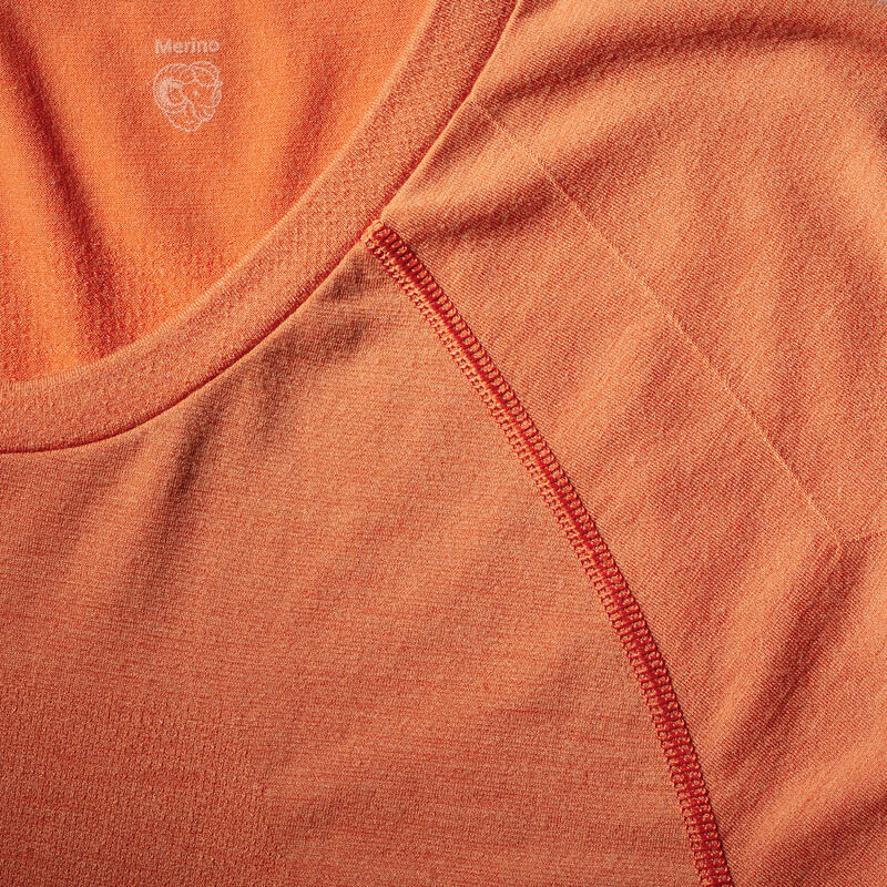 T-shirt de trek seamless manches courtes en laine mérinos - homme - mt900
