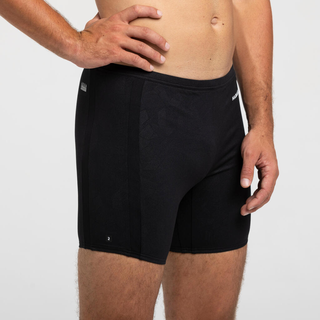 Boxer de Bain Natation Long Yoko  Geol emboss noir