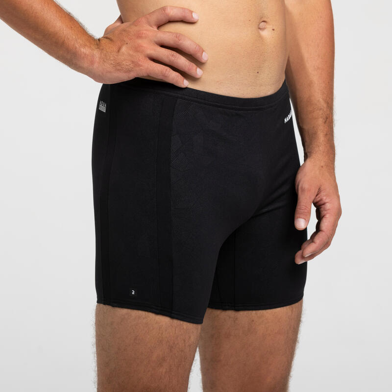 Long swimming boxers Yoko Geol emboss black