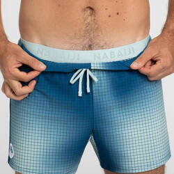 Men’s short swimming shorts 100 camo blue