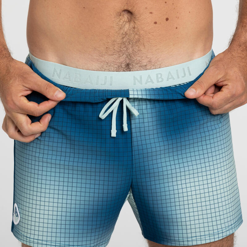 Short de natation Homme 100 Court Camo bleu