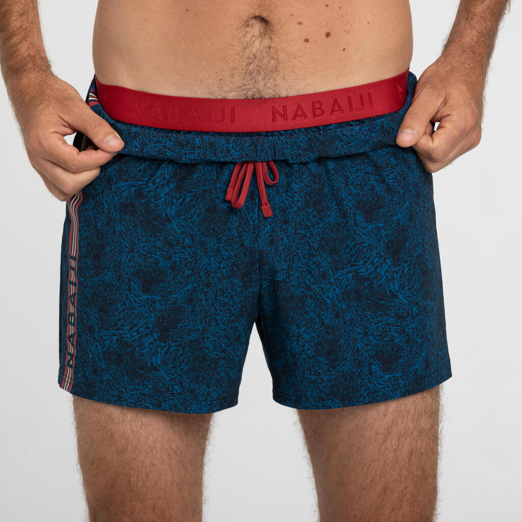 Short de natation Homme  100 Court  Vert kaki