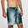 Bañador Hombre Natación Largo  Swimshort 100 Camuflaje Gris