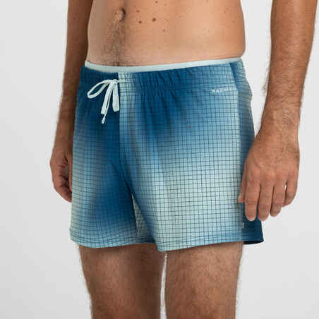 Men’s short swimming shorts 100 camo blue