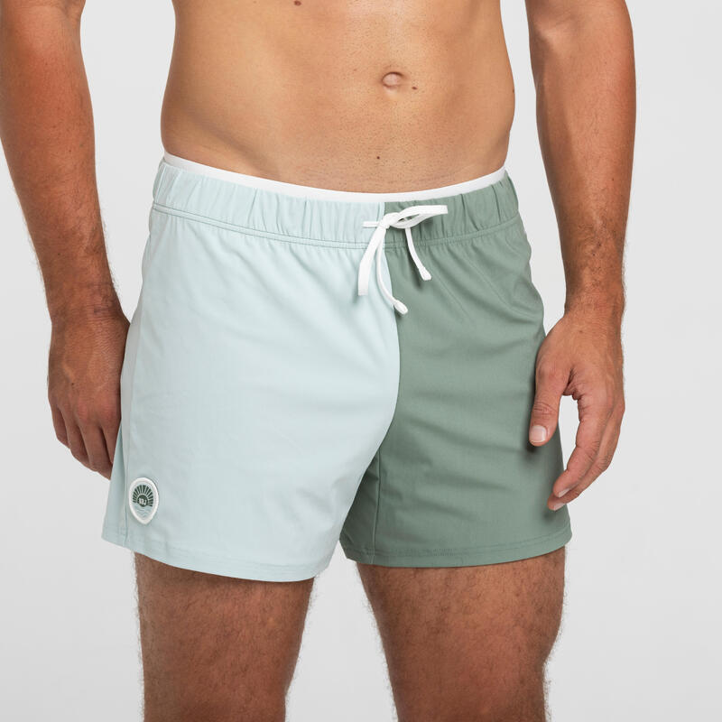 Schwimmshorts Herren kurz - 100 grün/khaki 