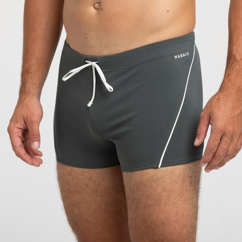 Bañador Bóxer Natación 100 Plus Hombre Gris