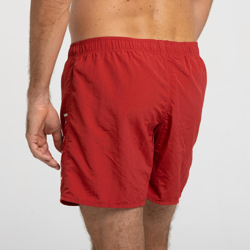 男款游泳短褲 100 - 紅色