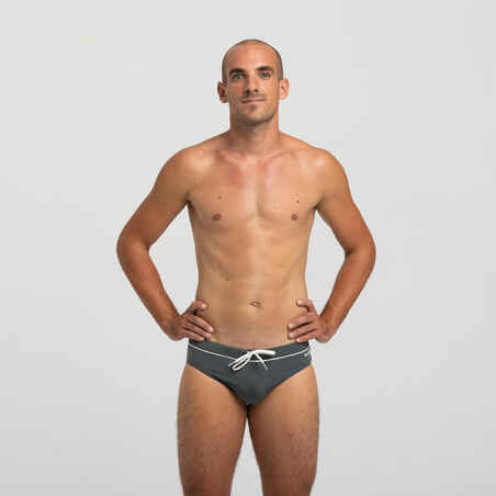 Men's swimming briefs - Briefs 100 Pep - Khaki white