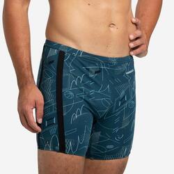 Boxer de bain natation long yoko green black