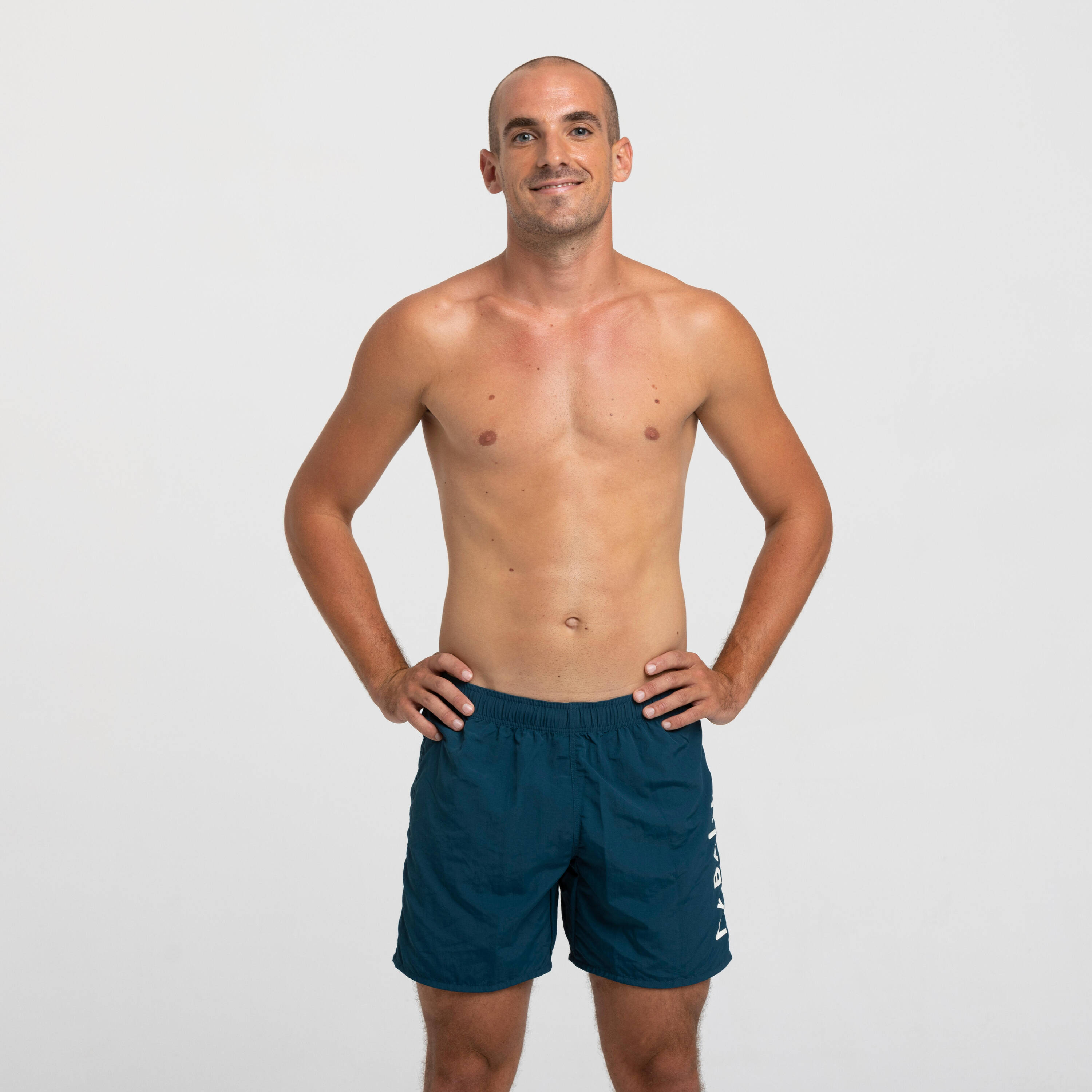 Men's Swim Shorts 100 Quick-Dry & Stretchable Turquoise -  2