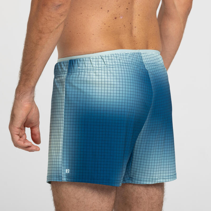 Costume uomo SWIMSHORT 100 corto blu mimetico